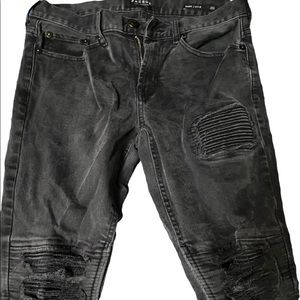 Pacsun black ripped biker jeans Size: 30x30 skinny